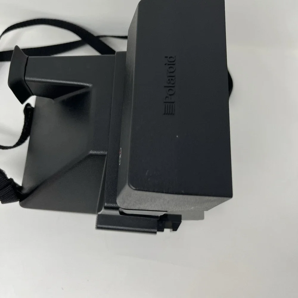 Vintage Polaroid Sun 600 LMS Instant Film Camera Silver Face Built-In Flash